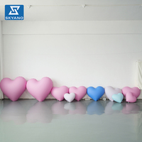 Ballon cœur gonflable en PVC coloré personnalisé pour la décoration d'événements, de mariages et de fêtes en plein air