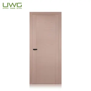 Natural Wood Melamine Veneer Door laminate Interior MDF Modern Door Waterproof PVC Door