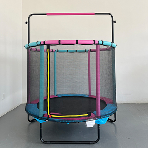 Trampolín de Acero Zoshine de 55 Pulgadas, Mini, Unisex, para Uso en Interiores, con Red de Seguridad y Espuma Plástica Rosa, para Niños, para Hacer Ejercicio en Casa - Product Image 3