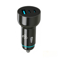 Schnelles Laden PD 36W Auto-Ladegerät Multi-Port Tragbares Schnellladegerät USB-A 2*Typ-C Auto-Ladegerät für Mobiltelefon Tablet