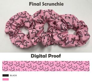 Wholesale Factory Custom Printed Satin Scrunchy With Logo Bulk Elastic <b>Hair</b> <b>Band</b> Ties for <b>Girls</b> Kids Silk Custom <b>Hair</b> Scrunchies - Product Image 2