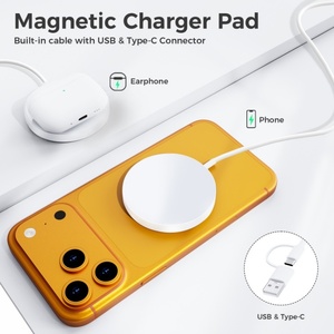 15W 휴대용 USB-C 마그네틱 고속 무선 충전기 및 휴대폰용 데스크탑 전원 어댑터 - Product Image 1