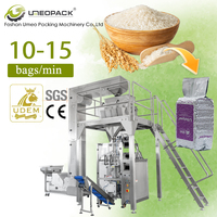 Machine d'étiquetage et de scellage automatique multifonctionnelle haute performance pour sachets en papier, film et briques sous vide de riz, haricots, graines de melon et autres aliments en blocs