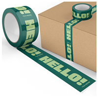Ruban adhésif BOPP sensible à la pression avec logo personnalisé, transparent, acrylique, écologique, faible MOQ, 10 rouleaux pour la fermeture des boîtes en carton