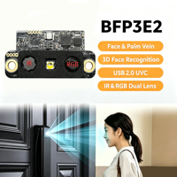 Module de reconnaissance faciale et veineuse BFP3E2 Stock 2 voies audio binoculaire UVC UART avec écran LCD et USB pour terminal de contrôle d'accès et serrure intelligente