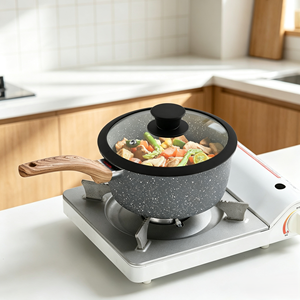 Couvercle en verre trempé de 20 cm avec rebord en silicone sans BPA, écologique, pour poêle, casserole, faitout, bouton <span class=keywords><strong>personnalisable</strong></span> - Product Image 4