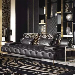 Promotionnel salon causeuse canapé ensemble turc fond de meubles tufté fauteuil chesterfield canapé en cuir - Product Image 6