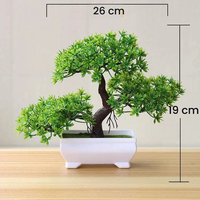 Mini bonsaï artificiel en plastique en forme de pin nuageux, plantes vertes artificielles en pot pour la décoration de salon, table, hôtel, jardin