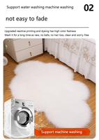 Tapis en peluche en forme de nuage irrégulier chambre à coucher chevet et salon tapis de sol ensemble de tapis