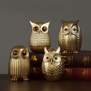 Resin Owl Sculpture Modern Birthday Animal Figurine for Garden Art Decor Home Bookshelf Desk <b>Table</b> Ornament Customized - Product Image 1
