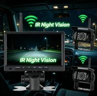 Cámara Inalámbrica de 7 Pulgadas con Grabador, Venta al Por Mayor de Fábrica, Transmisión Digital 2.4G Anti-Interferencia, Visión Nocturna IR para Camiones y Grúas