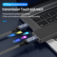 PD 100W 5A Charge Rapide USB C Câble Usb 3.2 Gen2 20G Type Mâle à Type C Mâle USB-C Câble D'extension