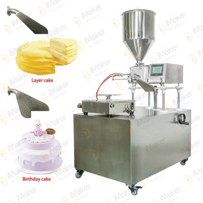 Vollautomatische Kuchen-Embryo-Schaummaschine Sahne Marmelade Putzbeschichtung Abfüllmaschine