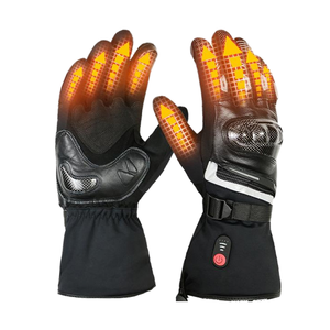 Producto Popular: Guantes Térmicos Negros para Motociclismo y Snowboard para Hombre, con Dedos Completos, Batería Recargable de 7.4V, Impermeables - Product Image 1
