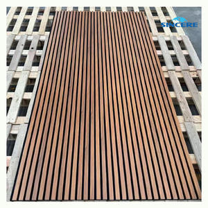 Panneaux acoustiques en polyester haute densité, <span class=keywords><strong>lattes</strong></span> <span class=keywords><strong>de</strong></span> bois modernes, insonorisation murale pour chambre à coucher, bureau, hôtel - Absorption acoustique élevée, bois AKU - Product Image 4