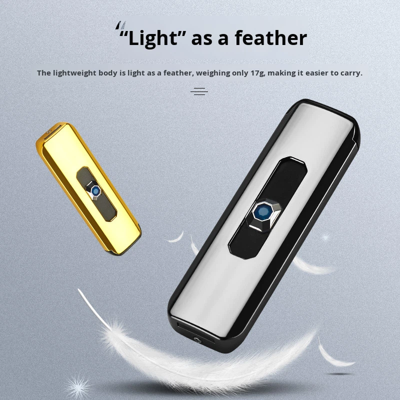 USB кнопочный Тип двухсторонний зарядный экологичный пластиковый электронный ветрозащитный прикуриватель