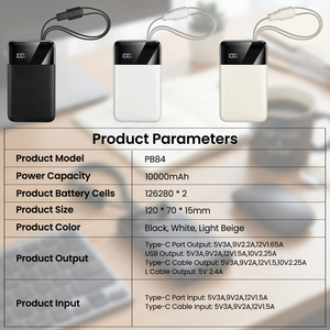 Banco de Energía de 10000mAh Aprobado por Aerolíneas, ODM OEM, con Cables Integrados, 4 Salidas, Cargador Portátil para Emergencias y Campamentos <span class=keywords><strong>al</strong></span> Aire Libre - Product Image 6