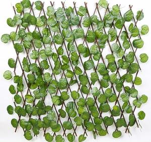 Cerca Artificial de Hojas de Madera, Retráctil, Decorativa <span class=keywords><strong>para</strong></span> Jardín, Patio, Barandilla, Pared Vegetal Artificial - Product Image 1