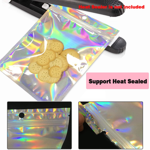 Cute Small Plastic Color Smell Proof Ziplock Foil Pouch Baggies Holographic Resealable Packaging <b>Bags</b> - Product Image 5