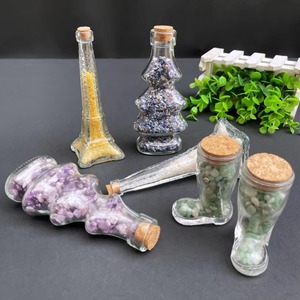 Wholesale Polished Crystal Chips <b>Bottle</b> Quartz Gravel Tumble Stones Skulls Wishing <b>Bottle</b> for Meditation Love Theme - Product Image 5