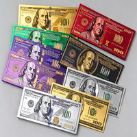 Billete de 100 Dólares Americanos, Recubierto en Lámina de Oro de 24K, Billetes de Colección, Accesorio para Fotos y Películas, Artículos para Fiestas, Dinero USD de Juguete