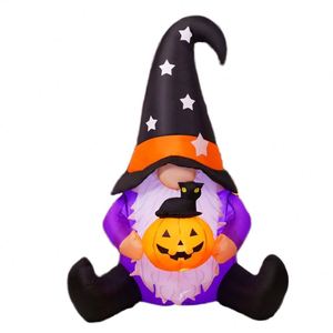 Décorations de jardin d'Halloween gonflables personnalisées pour enfants de 1,5 m avec lumières LED intégrées en polyester pour l'extérieur - Product Image 1