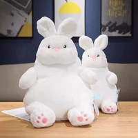 Cadeau de Pâques : Peluche Lapin Paresseux Mignon en Peluche Courte, Coussin Décoratif, Poupée Lapin, Animal en Peluche