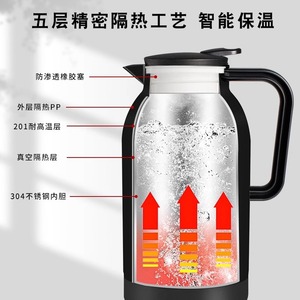 <b>Car</b> Electric <b>Kettle</b> 1300ML 12V 24V Universal Vehicle Water Heater Stainless Steel Heating Pot - Product Image 5