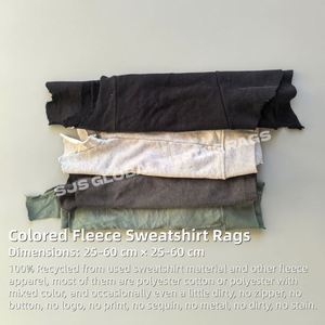 Trapos de Tela de Felpa de Colores para Taller, Paños de Limpieza de Sudadera con 100% Algodón, Gran Absorción de Agua y Aceite - Product Image 2