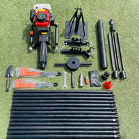 Foreuse portable à essence avec engrenages et moteur, profondeur max. 15 m, échantillonneur de carottage de sol pour l'exploration géologique