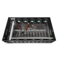 Boîtier de serveur silencieux 12 GPU avec cartes graphiques 3090 RTX, cadre de boîtier 8 à 12 GPU, format ATX, carte mère de serveur, alimentation électrique en stock