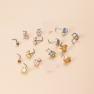 <strong>Nose</strong> <strong>Piercing</strong> Jewelry Lot Dainty <strong>Nose</strong> Rings <strong>Cute</strong> Y2k Heart Flower Astronauts <strong>Nose</strong> Studs - Product Image 4