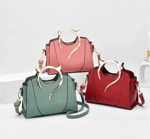 Luxury PU Leather Fashion Handle Hand Bag Ladies Slung Over The Shoulder Versatile Women's One Shoulder Cross Body Handbag