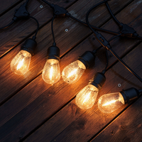 Guirlande lumineuse extérieure étanche YUNAN 5m 10m, guirlande décorative de jardin, douille E26 E27, ampoule IP65, guirlandes lumineuses extérieures S14