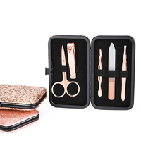 Offre Spéciale – Kit de Manucure Portable de Voyage 5 Pièces en Acier Inoxydable et Verre – Professionnel, Écologique et Durable – Lime à Ongles et Coupe-Ongles
