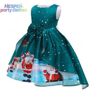 Robes de fête HESPER pour filles, robe de Noël tendance, robes à motifs imprimés pour enfants, 4-10 ans, robe de Noël pour enfants - Product Image 2