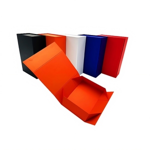 Caja de succión magnética plegable naranja portátil de una página de alta calidad TAMAÑO DE 31*21*10,5 cm para embalaje de productos electrónicos de consumo - Product Image 2