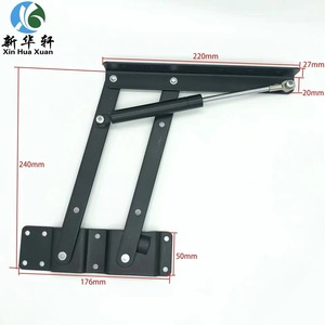 Xin Hua Xuan Hydraulic Coffee <b>Table</b> Lifter 220mm x 240mm Pneumatic <b>Hinge</b> Furniture Hardware Support Bracket - Product Image 1