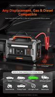 60000mAh Fast-Charging Wireless Car Jump Starter 1800A Peak Current Tire Inflator Vacuum USB-A/USB-C 45W Power Bank 12V Model G6