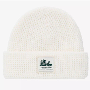 Gorros de invierno de punto personalizables, gorro tipo calavera con dobladillo y parche de etiqueta tejida, gorro de invierno grueso, suave y cálido, gorro de punto acanalado - Product Image 6