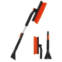 Accessoires d'hiver Basic Dissemble Telescopic Winter Accessories Brosse à neige en aluminium avec grattoir à glace