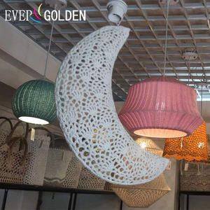 EVER GOLDEN - Decoración para Fiestas Islámicas de Ramadán, Luna Creciente, Mubarak, Guirnalda Colgante de Algodón de 30 cm - Product Image 3