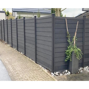 Outdoor-Gartenzaunbrett Geriffelte Platte Holz-Kunststoff-WPC-Zaun-Zubehör mit Aluminium-Pfosten - Product Image 1