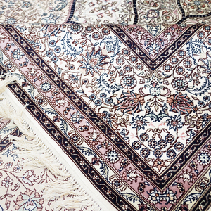 Tappeto da 9x12 piedi antico tappeto da preghiera turco portatile da viaggio orientale in seta Kashmir con la preghiera - Product Image 6