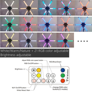 Anneau lumineux RGB 26 pouces, trépied 75 pouces, 384 LED, température de couleur réglable (3000-6000K), pliable, sac de transport avec télécommande pour TikTok et selfies - Product Image 3
