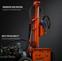 Foreuse hydraulique portable pour puits d'eau, montée sur remorque, avec moteur diesel, pour le forage agricole