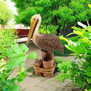 bellissimo rustico marrone statua resina <span class=keywords><strong>pellicano</strong></span> - Product Image 3