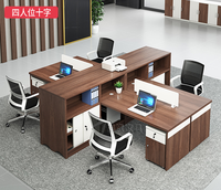 Bureaux ergonomiques pour le personnel, en MDF, ensembles de bureaux et de chaises modernes pour plusieurs employés, mobilier de bureau pour le travail en groupe