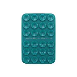 Suporte de silicone para celular, com logotipo quadrado, com montagem na parede, com personalização OEM, ventosas de parede para celular - Product Image 3