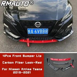 Kit de Carrocería para Nissan Altima Teana 2019-2021, Spoiler Delantero, Negro Brillante con Línea Roja, Estilo Deportivo, Accesorios para Auto - Product Image 2